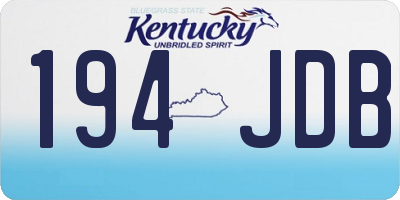 KY license plate 194JDB