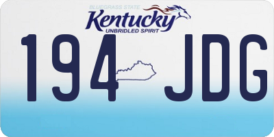 KY license plate 194JDG