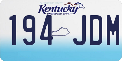 KY license plate 194JDM