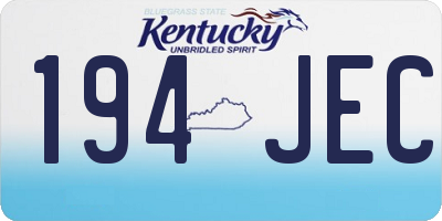 KY license plate 194JEC