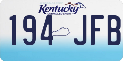 KY license plate 194JFB