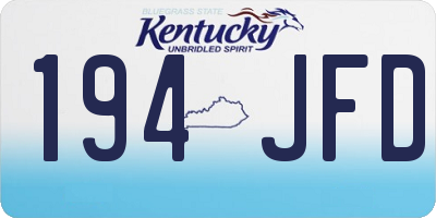 KY license plate 194JFD