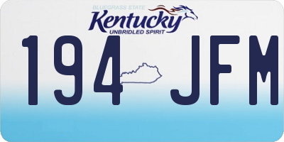 KY license plate 194JFM