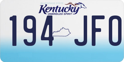 KY license plate 194JFO