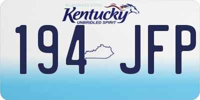 KY license plate 194JFP