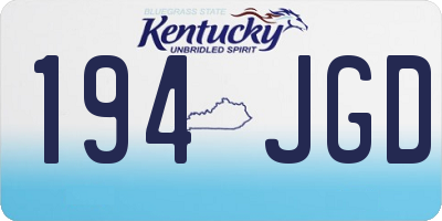 KY license plate 194JGD