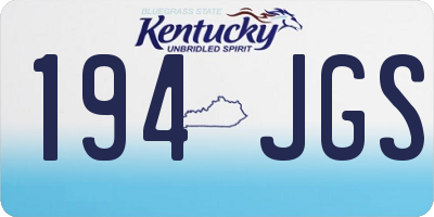 KY license plate 194JGS