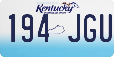 KY license plate 194JGU