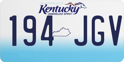 KY license plate 194JGV