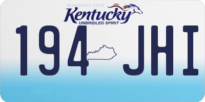 KY license plate 194JHI