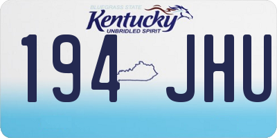 KY license plate 194JHU