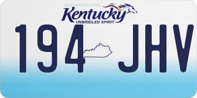 KY license plate 194JHV