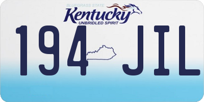 KY license plate 194JIL