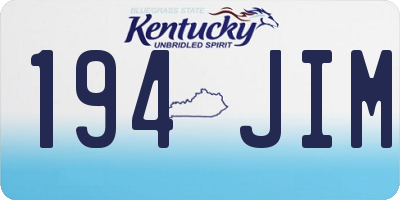 KY license plate 194JIM