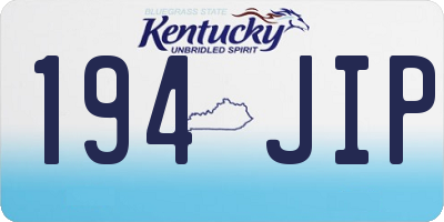 KY license plate 194JIP