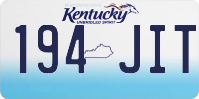 KY license plate 194JIT