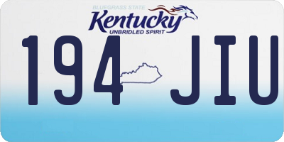 KY license plate 194JIU