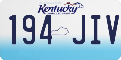 KY license plate 194JIV