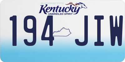 KY license plate 194JIW