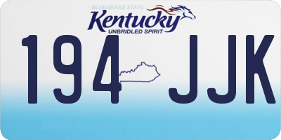 KY license plate 194JJK