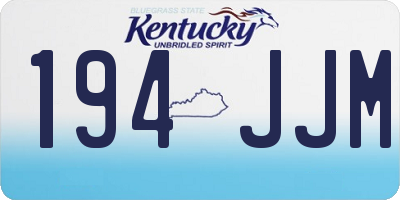 KY license plate 194JJM