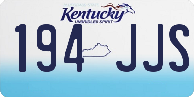 KY license plate 194JJS