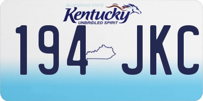 KY license plate 194JKC