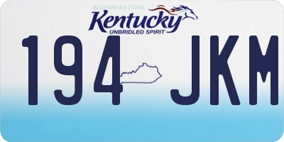 KY license plate 194JKM