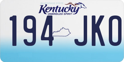 KY license plate 194JKO