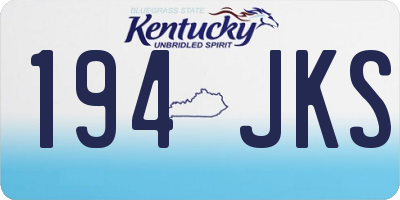 KY license plate 194JKS