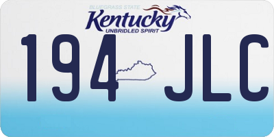 KY license plate 194JLC