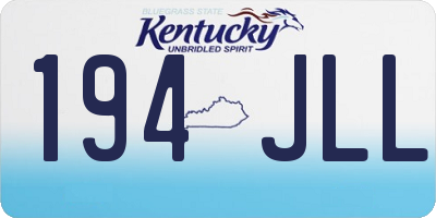 KY license plate 194JLL