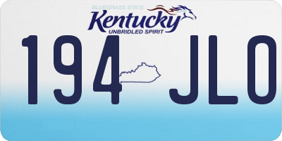 KY license plate 194JLO