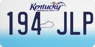 KY license plate 194JLP