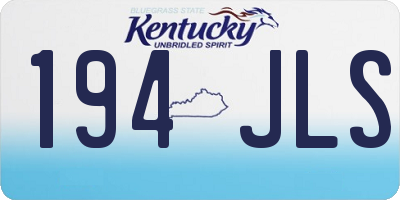 KY license plate 194JLS