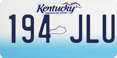 KY license plate 194JLU