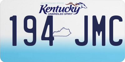 KY license plate 194JMC