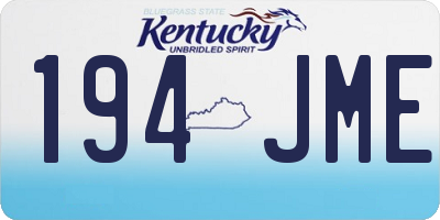 KY license plate 194JME
