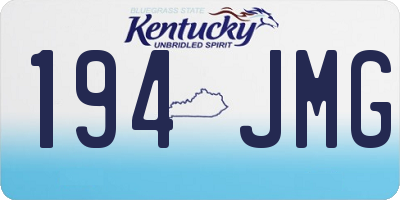 KY license plate 194JMG