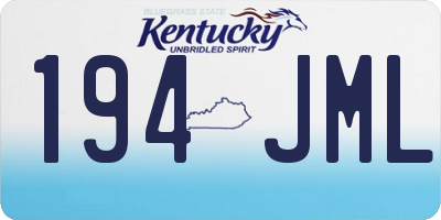 KY license plate 194JML
