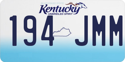 KY license plate 194JMM