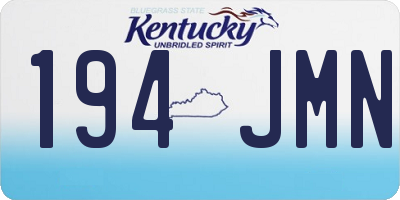 KY license plate 194JMN