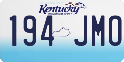 KY license plate 194JMO