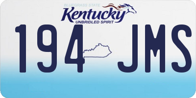 KY license plate 194JMS