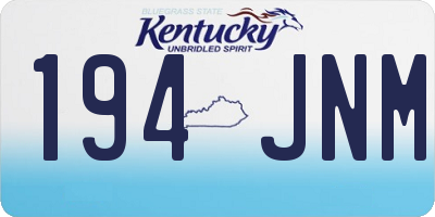 KY license plate 194JNM