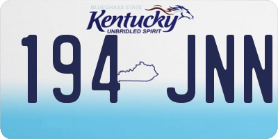 KY license plate 194JNN