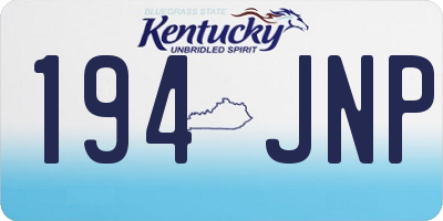 KY license plate 194JNP