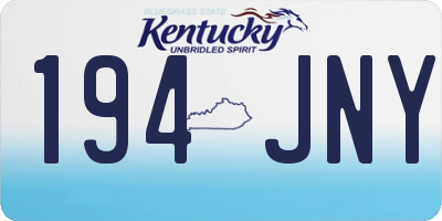 KY license plate 194JNY