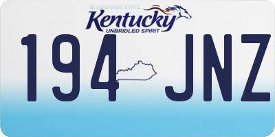 KY license plate 194JNZ