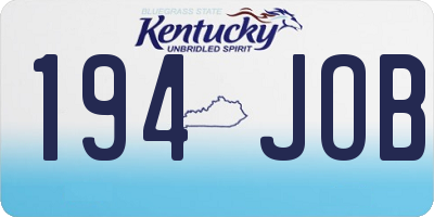 KY license plate 194JOB